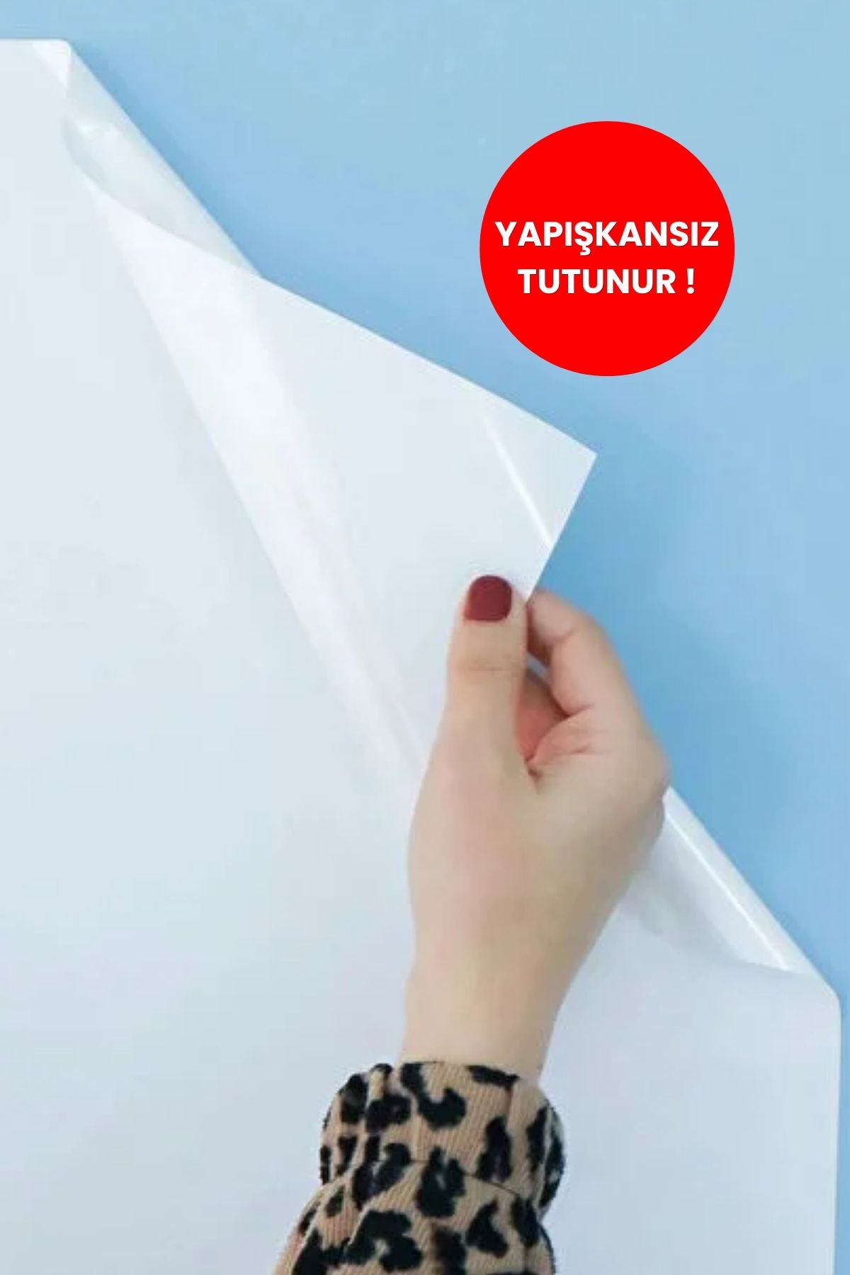 Elde tutulan beyaz statik kağıt yazı tahtası filmi, yapıştırıcısız ve esnek yapı