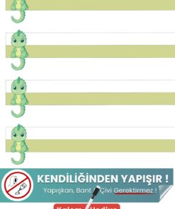 Kılavuz Çizgili Statik Kağıt - Dinazor Model - 56 x 100 cm